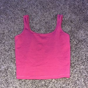 pink cropped tank